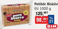 ETİ PETİBÖR BİSKÜVİ 1000 G fiyat ve kampanya bilgisi